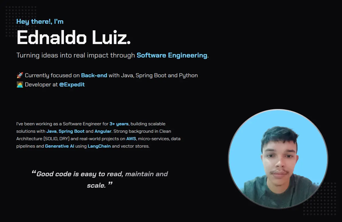 Ednaldo Luiz | Software Engineer, Java, Cloud & AI